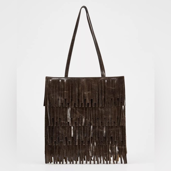 ZARA Fringed Leather Bag